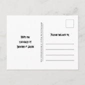 Gothic Half Skull Sepia Vintag Hallowedding Einladungspostkarte (Rückseite)