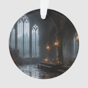 Gothic Hall Buntglasfenster Kerzen Ornament