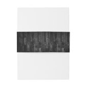 Gothic Hallowedding Scrollwork B&W ID866 Einladungsbanderole (Rückseitenbeispiel)