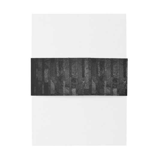 Gothic Hallowedding Scrollwork B&W ID866 Einladungsbanderole (Rückseitenbeispiel)