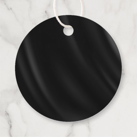 Gothic Hallowedding Scrollwork B&W ID866 Geschenkanhänger (Rückseite)