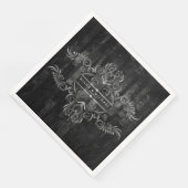 Gothic Hallowedding Scrollwork ID866 Serviette (Ecke)