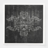 Gothic Hallowedding Scrollwork ID866 Serviette (Vorderseite)