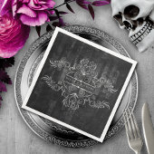 Gothic Hallowedding Scrollwork ID866 Serviette