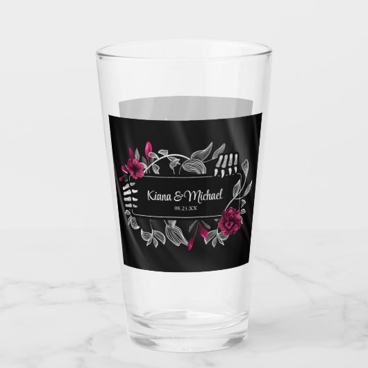 Gothic Hallowedding Skeletal Hands Burgundy ID866 Glas (Rückseite)