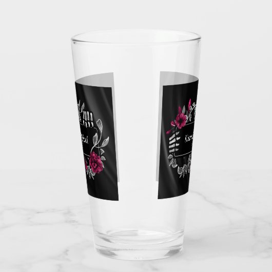 Gothic Hallowedding Skeletal Hands Burgundy ID866 Glas (Links)