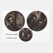 Gothic Halloween 12 & 8" Runde Decoupage Geschenkpapier Set (Vorderseite 3)