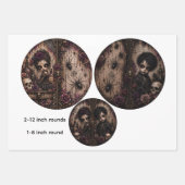 Gothic Halloween 12 & 8" Runde Decoupage Geschenkpapier Set (Vorderseite 2)
