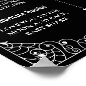 Gothic Halloween 1. Geburtstag Baby Milestone Poster (Ecke)