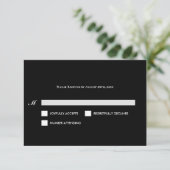 Gothic Halloween Alternative Hochzeit RSVP Karte (Stehend Vorderseite)