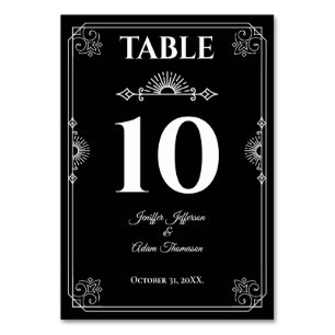 Gothic Halloween Alternative Hochzeit Tischnummer