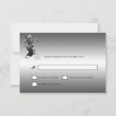 Gothic Halloween Alternative Wedding RSVP Card Karte (Vorderseite)