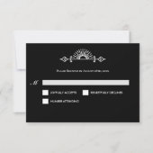 Gothic Halloween Alternative Wedding RSVP Card Karte (Vorderseite)