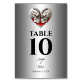 Gothic Halloween Alternative Wedding Tischnummer (Vorderseite)