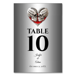 Gothic Halloween Alternative Wedding Tischnummer