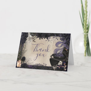 Gothic Halloween Baby ist das Brewing Baby Shower Dankeskarte