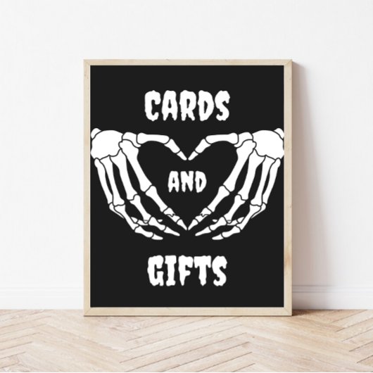 Gothic Halloween Baby Shower Cards und Geschenke S Poster