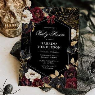 Gothic Halloween-Baby-Shower-Einladung Einladung