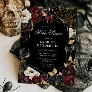 Gothic Halloween-Baby-Shower-Einladung Einladung