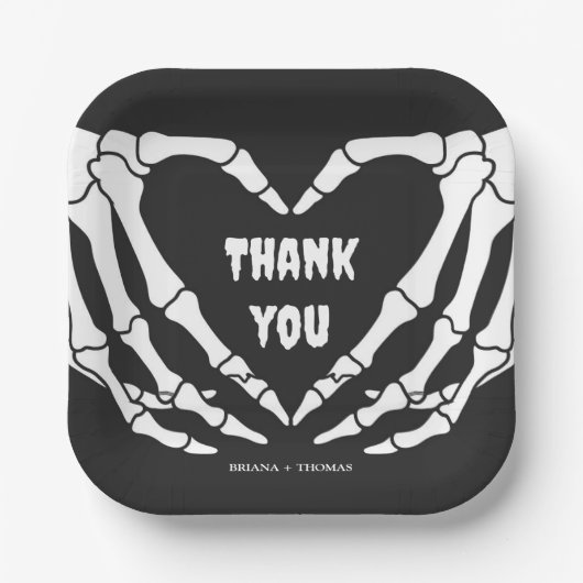 Gothic Halloween Baby Shower Pappteller (Vorderseite)