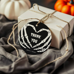 Gothic Halloween Baby Shower Round Geschenkanhänger