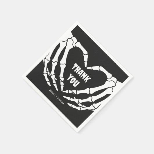 Gothic Halloween Baby Shower Serviette (Ecke)