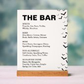 Gothic Halloween Black and Burgund Wedding Acrylschild (Neutral)