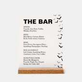 Gothic Halloween Black and Burgund Wedding Acrylschild (Vorderseite)