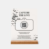 Gothic Halloween Black and Burgund Wedding Acrylschild (Vorderseite)