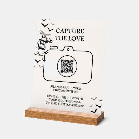 Gothic Halloween Black and Burgund Wedding Acrylschild (Winkel)