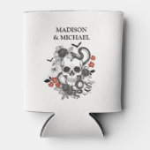 Gothic Halloween Black and Burgund Wedding Dosenkühler (Vorderseite)