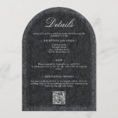 Gothic Halloween Black Bat Arch Zweiseitige Hochze Einladung (Rückseite)