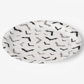 Gothic Halloween Black Bat Wedding Pappteller (Schrägansicht)