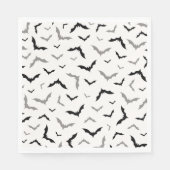 Gothic Halloween Black Bat Wedding Serviette (Vorderseite)