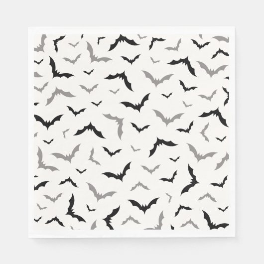 Gothic Halloween Black Bat Wedding Serviette (Vorderseite)