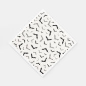 Gothic Halloween Black Bat Wedding Serviette (Ecke)