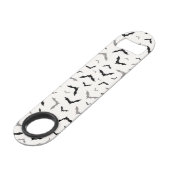 Gothic Halloween Black Bat Wedding Speed Flaschenöffner (Rückseite Schrägansicht)