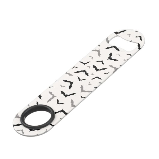 Gothic Halloween Black Bat Wedding Speed Flaschenöffner (Rückseite Schrägansicht)