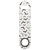 Gothic Halloween Black Bat Wedding Speed Flaschenöffner (Vorderseite)