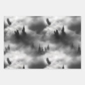Gothic Halloween Black Castle Clouds Gifting Geschenkpapier Set (Vorderseite)
