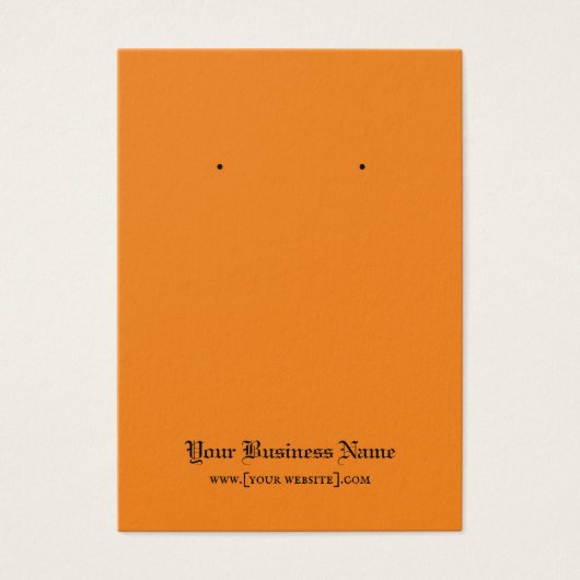 Gothic Halloween Black Orange Earring Display Card (Vorderseite)