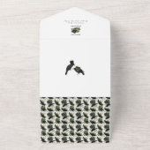 Gothic Halloween Black Rose Crows Wedding All In One Einladung (Außenbereich)