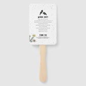 Gothic Halloween Black Rose Crows Wedding Fächer (Rückseite)