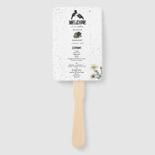 Gothic Halloween Black Rose Crows Wedding Fächer (Vorderseite)