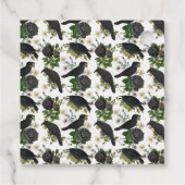 Gothic Halloween Black Rose Crows Wedding Geschenkanhänger (Rückseite)