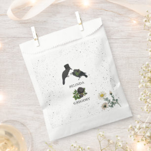 Gothic Halloween Black Rose Crows Wedding Geschenktütchen