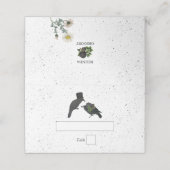 Gothic Halloween Black Rose Crows Wedding Platzkarte (Außenseite Aufgefaltet)