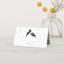 Gothic Halloween Black Rose Crows Wedding Platzkarte