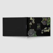 Gothic Halloween Black Rose Hochzeit Gästebuch (Voll)