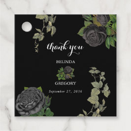 Gothic Halloween Black Rose Hochzeit Geschenkanhänger